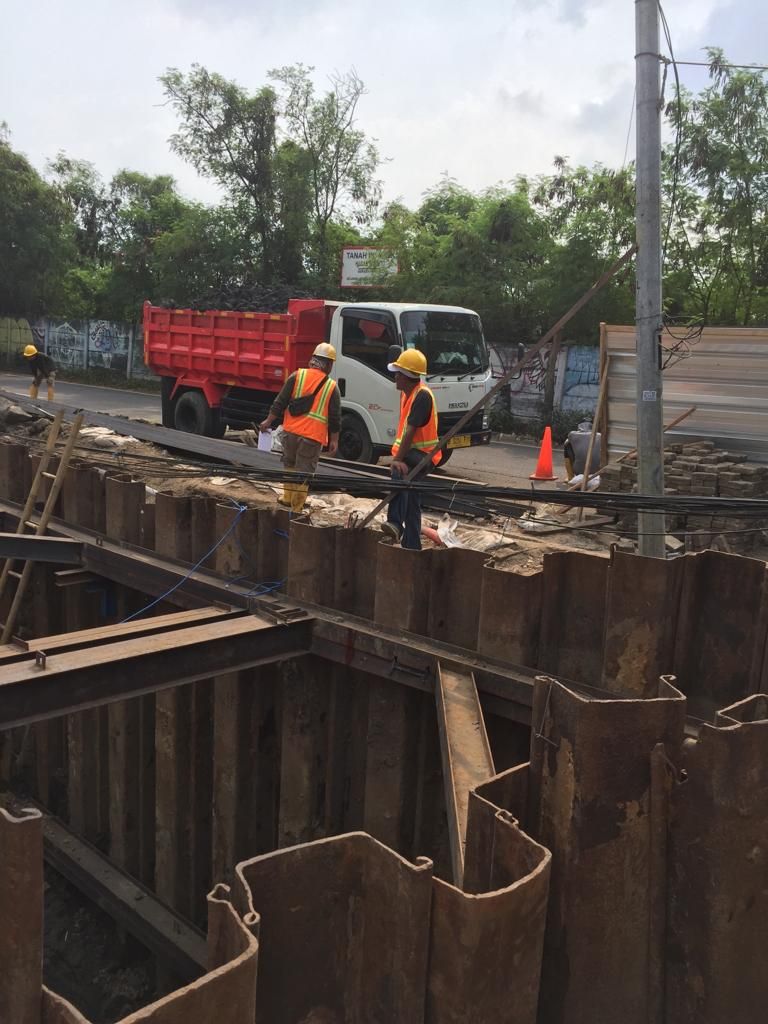Pembangunan reservoir Marunda, Jakarta Utara, 26 Juli 2023. (Dok PAM Jaya)