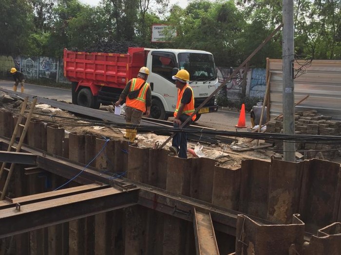 Pembangunan reservoir Marunda, Jakarta Utara, 26 Juli 2023. (Dok PAM Jaya)