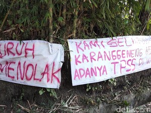 Tolak TPS di Cangkringan, Warga Karanggeneng Pasang Spanduk Protes