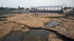 Sungai Cisadane Menyurut Gegara Kemarau dan Pintu Air Jebol