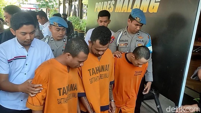 Tampang para pelaku pengeroyokan mahasiswa Unitri hingga tewas.