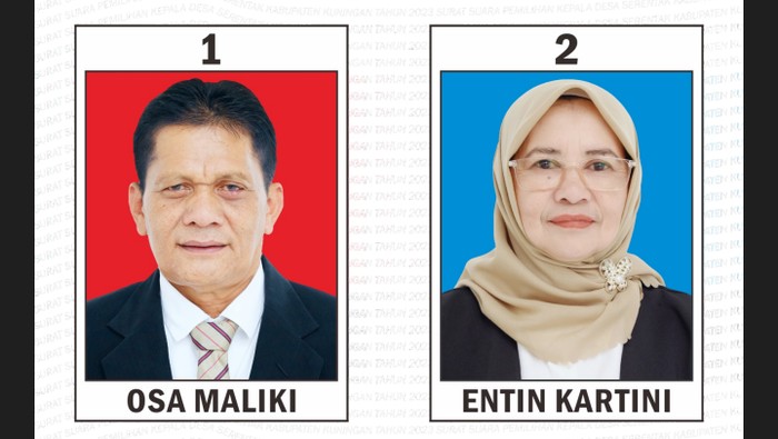 Tangkap layar poster Calon Kepala Desa Parung untuk Pilkades Serentak Kabupaten Kuningan 2023.