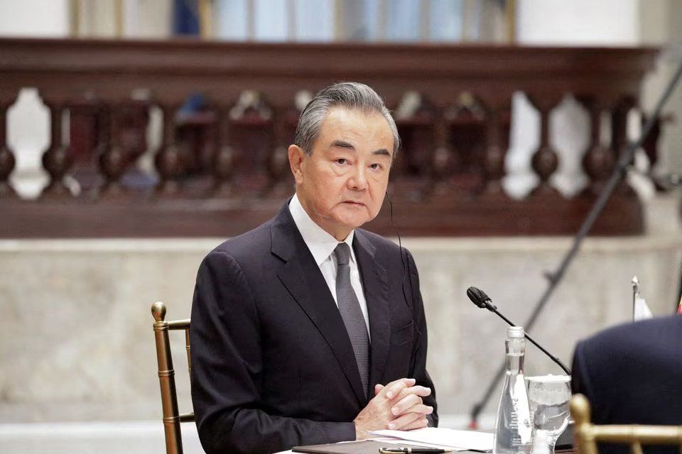 China's Director of the Office of the Central Foreign Affairs Commission Wang Yi attends during a trilateral meeting with Indonesian Foreign Minister Retno Marsudi and Russia's Foreign Minister Sergei Lavrov in Jakarta, Indonesia, July 12, 2023. REUTERS/Ajeng Dinar Ulfiana/File Photo