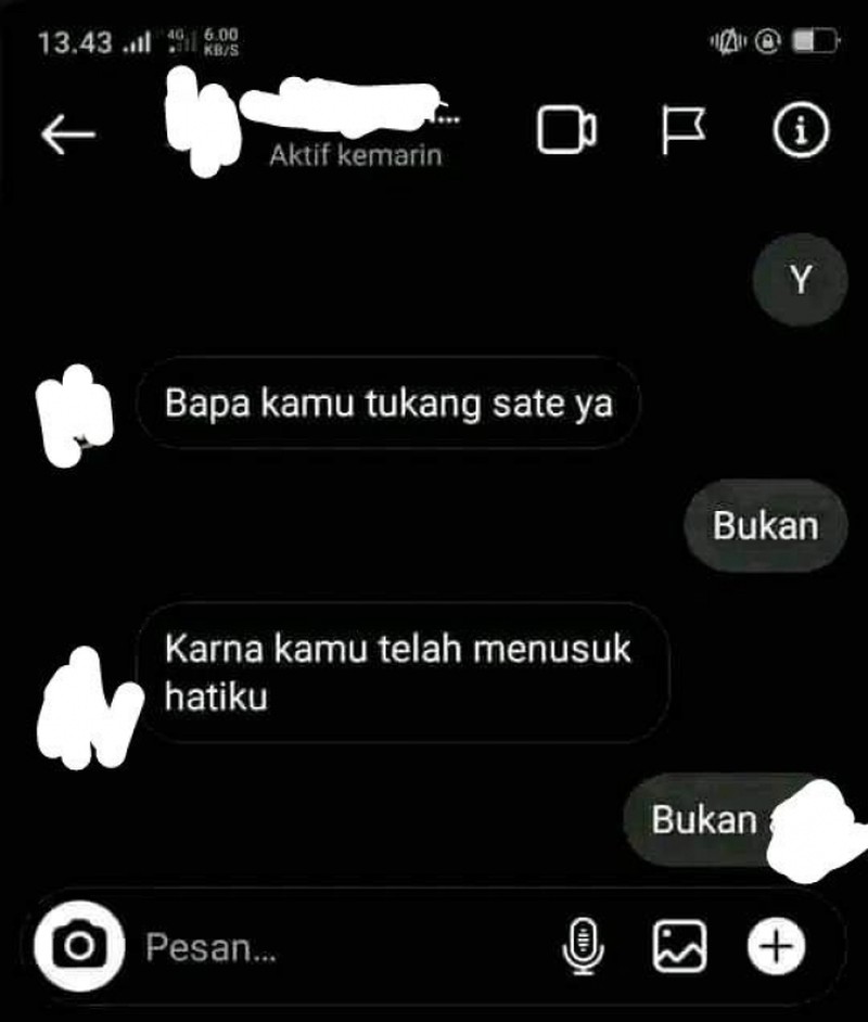 Aneh-aneh saja deh deretan chat berikut ini. Yang bacanya cuma bisa senyum atau geleng-geleng kepala saking absurdnya.