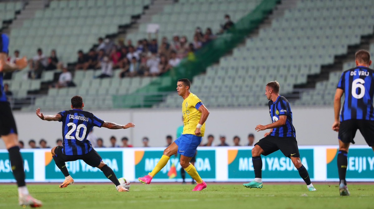 Laga pramusim antara Al Nassr vs Inter Milan berakhir imbang 1-1. (Foto: Twitter @AlNassr)