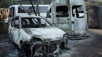 Kebakaran hutan juga menghanguskan mobil penduduk di sekitar. Gelombang panas dan badai hebat lebih jauh ke utara memakan banyak korban.  