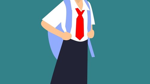 Ilustrasi seragam SMP.