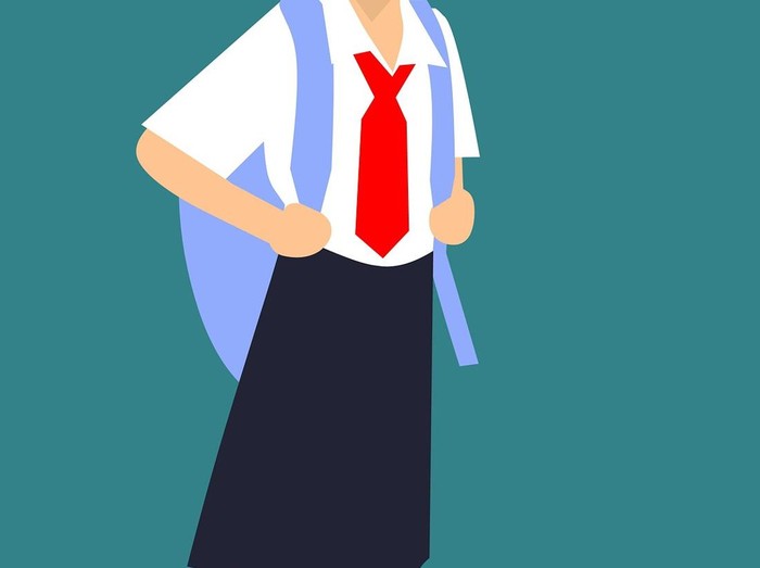 Ilustrasi seragam SMP.