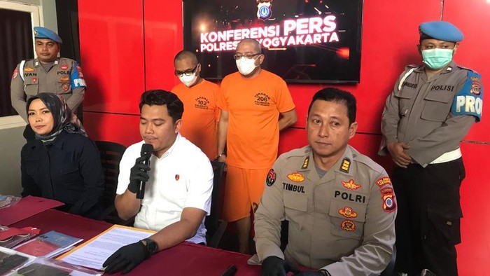 Jumpa pers di Mapolresta Jogja, Kamis (27/7/2023).