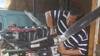 Hendri mengaku pesawat itu dia rakit sendiri. Dia mulai merakit pesawat itu sejak tahun 2019, sebelum menjadi Kabasarnas. (Foto: dok. Istimewa)