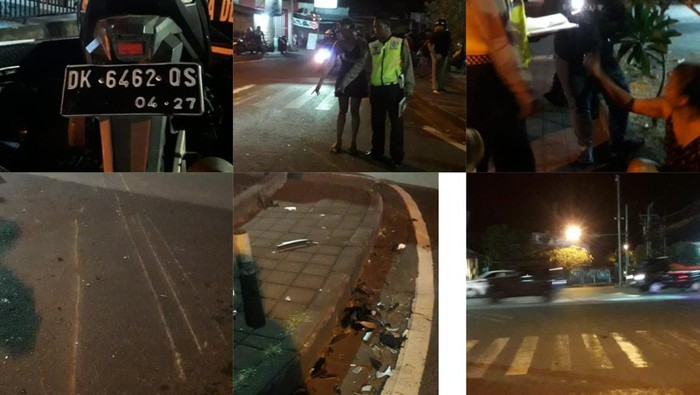 Kecelakaan lalu lintas di Simpang Jalan Sunset Road-Jalan Kunti, Kuta, Badung, pada Kamis dini hari (27/7/2023).