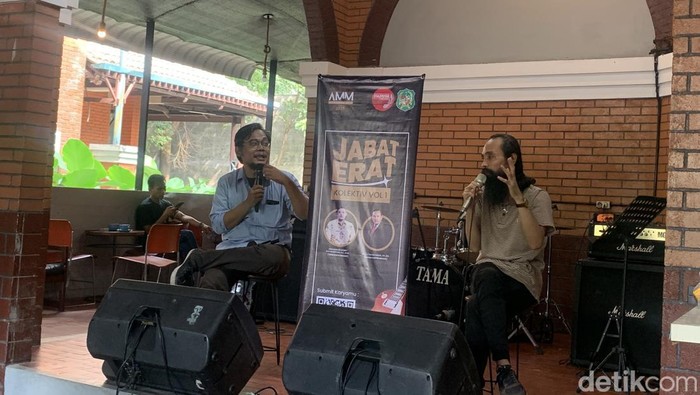 Sosialisasi AMM 2023 kepada musisi lokal Medan.  (Foto: Kartika/detikSumut).