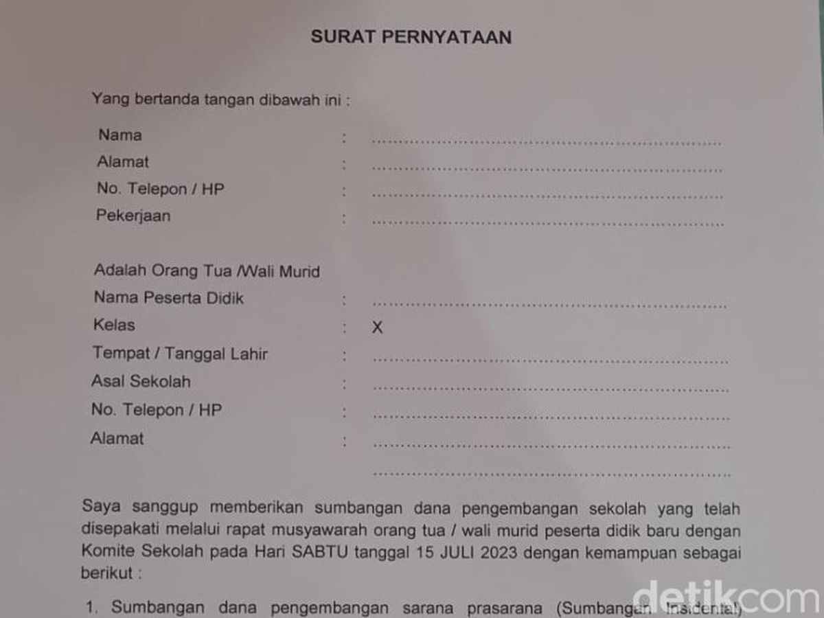 Diprotes Ortu, Kepala SMAN di Jombang Sebut Sumbangan Rp 2,5 Juta Tak Wajib