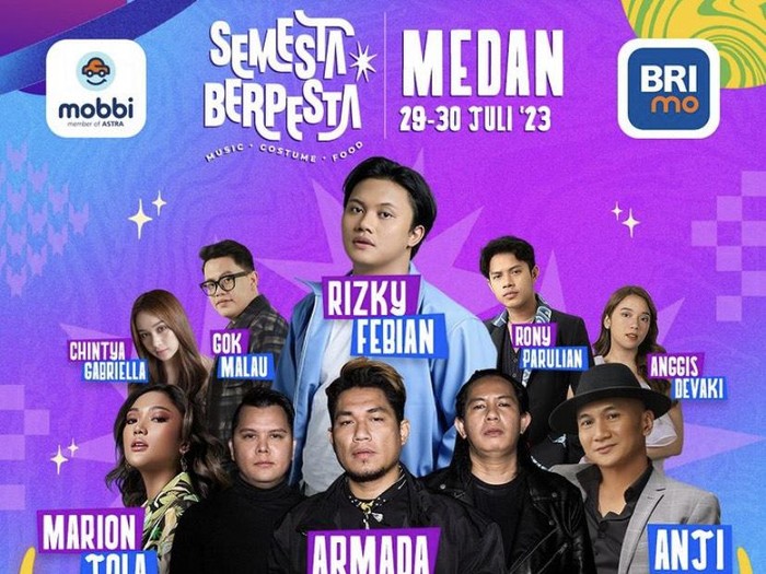 Banner Semesta Berpesta: Rizky Febian-Anji ramaikan konser di Medan (Foto: Istimewa)