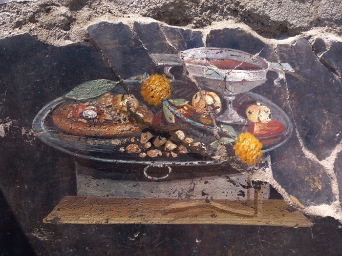 Gambar mirip pizza di Pompeii