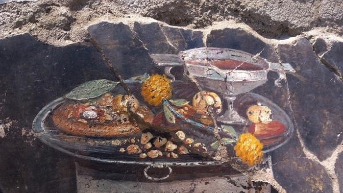 Gambar mirip pizza di Pompeii