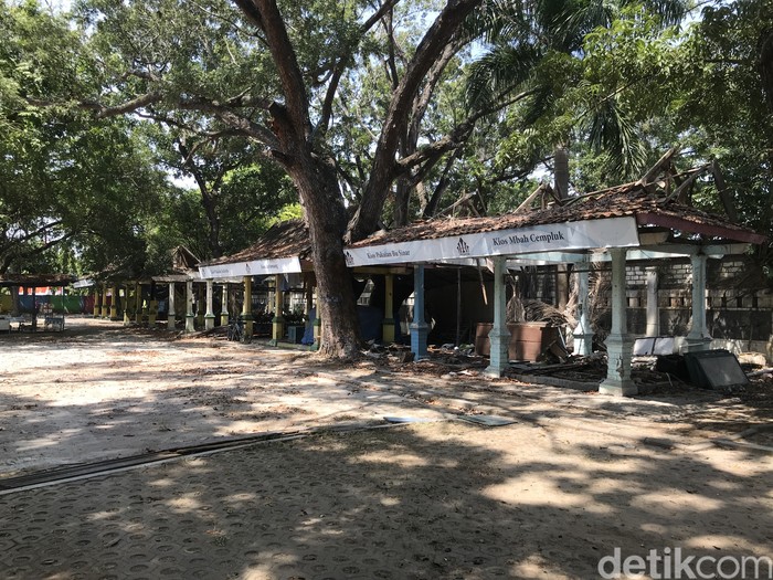 Kondisi objek wisata Taman Pantai Kartini di Rembang. Foto diambil Jumat (28/7/2023).