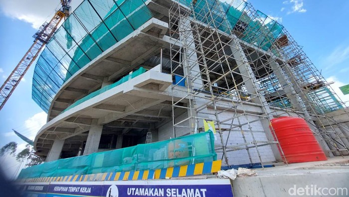 Begini potret Istana Presiden yang sedang dibandung di IKN Nusantara.
