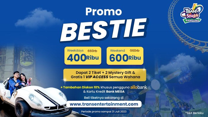 Promo Bestie Trans Studio Bandung