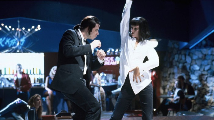 Adegan ikonik John Travolta dan Uma Thurman di Pulp Fiction (1994).