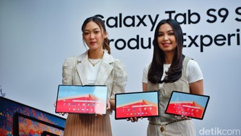 Samsung merilis tiga varian tablet, yakni Galaxy Tab S9, Tab S9+ dan Tab S9 Ultra.  Foto: Adi Fida Rahman/detikINET  