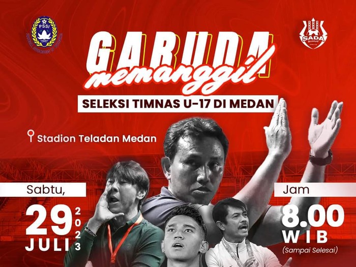 Seleksi pemain Timnas Indonesia U-17 di Medan (Dok. Sada Sumut FC)