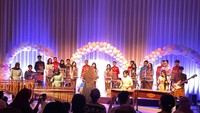 Tim angklung SRIT membawakan tujuh lagu dalam pertunjukan selama 45 menit. Ada lagu Tokecang dan Sakura yang ikut ditampilkan. Foto: KBRI Tokyo