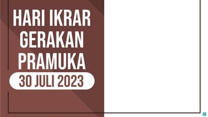 Twibbon Hari Ikrar Gerakan Pramuka 2023