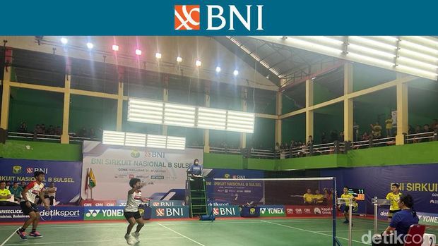 Athaya Affan Zaidan/Raynanda Laksmana vs Adhy Hasmoro/Revan Adrilleo Saputra di final BNI Sirnas B Sulsel 2023.