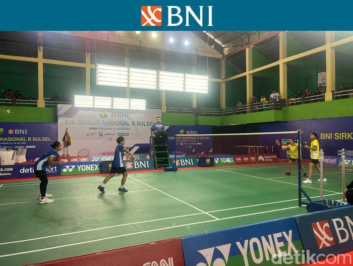 BNI Sirnas Sulsel 2023 Final, Berlian Indah Pinastika/Malika Nur Aqilah, Chintya Cahyaningtyas Ayu Widayat/Yemima Febryanti Wijaya Berlian Indah Pinastika/Malika Nur Aqilah vs Chintya Cahyaningtyas Ayu Widayat/Yemima Febryanti Wijaya di final BNI Sirnas B Sulsel 2023.