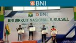 Foto: Podium Juara BNI Sirkuit Nasional B Sulawesi Selatan 2023