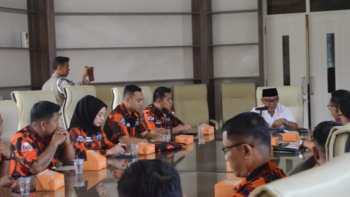 Audiensi Plt Bupati Bogor bersama jajaran pengurus Pemuda Pancasila. Foto: dok Pemkab Bogor