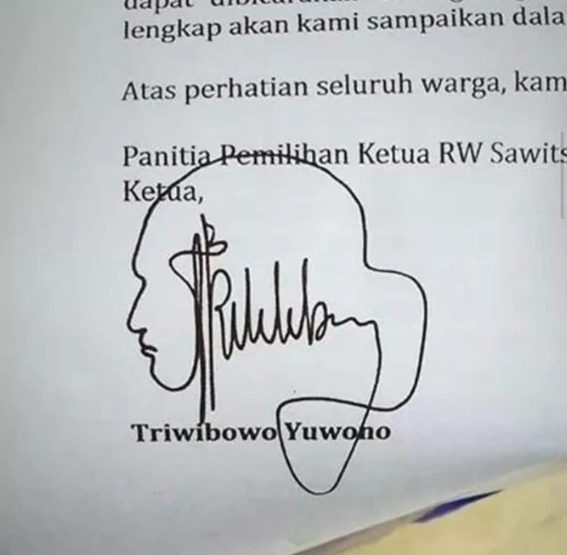 fotoinet bentuk tandatangan unik