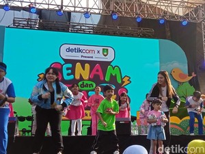 Selvi Ananda-Jan Ethes Curi Perhatian di Senam dan Pentas Ceria Anak Indonesia