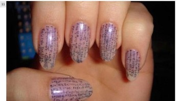 Contekan di kuku. Foto: istimewa