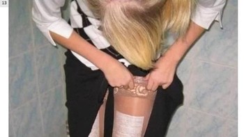 Contekan di stocking. Foto: istimewa