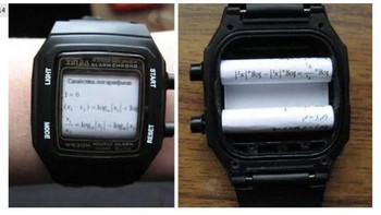 Contekan di balik jam tangan. Foto: istimewa