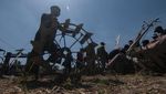 Unik! Begini Potret Kejuaraan Balap Traktor di Klaten