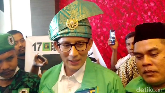Ketua Bappilu PPP Sandiaga Uno (Alamuddin Hamapu/detikSumut)