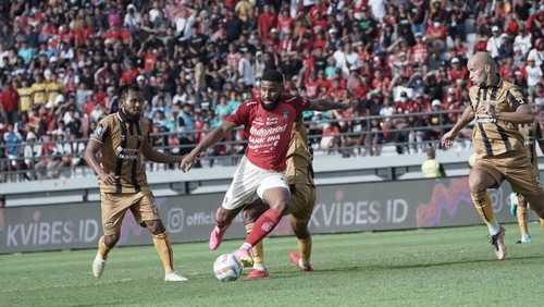 Laga Bali United vs Dewa United di Stadion Kapten I Wayan Dipta, Gianyar, Bali, Sabtu (29/7/2023). (Bali United Official)