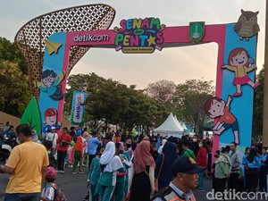 Antusias Anak-anak Jelang Senam dan Pentas Ceria Anak Indonesia