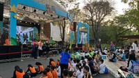 Panggung utama yang bakal menghadirkan bintang tamu pilihan. Acara ini didukung oleh Shopee, Fiesta, Telkomsel, IM3, Bank BJB Tandamata Untuk Negeri dan Le Minerale, air mineral dengan mineral essensial yang dipercaya baik untuk kesehatan anak. (Foto: Nunu/detikcom)
