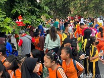 Senam dan Pentas Ceria Anak Indonesia Mulai Diserbu Pengunjung