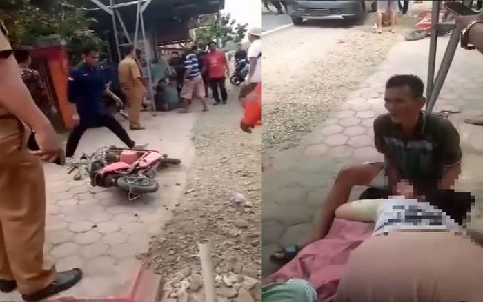 Viral bocah pengendara sepeda listrik ditabrak mobil boks.