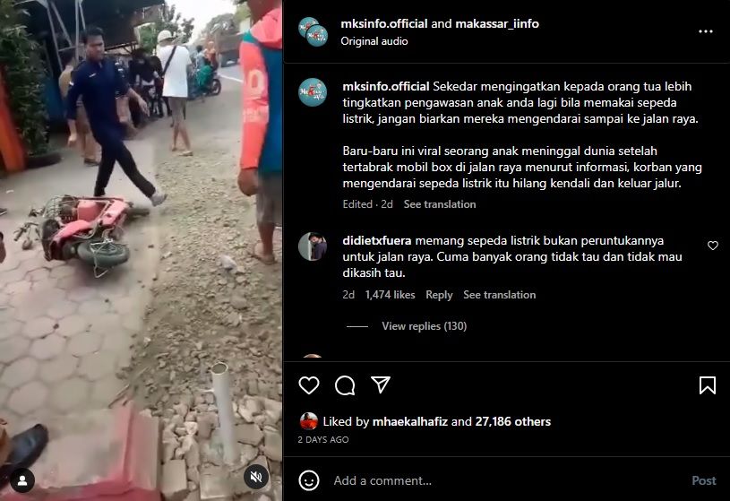 Heboh Bocah Naik Sepeda Listrik Ditabrak Mobil Boks, Ini Pelajaran  Pentingnya