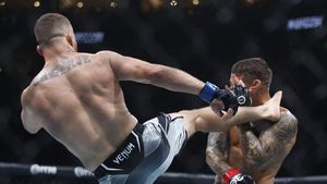 Detik-detik Justin Gaethje Tumbangkan Dustin Poirier