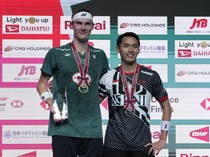 Momen Dubes Heri Semangati Jojo Usai Tumbang di Final Japan Open 2023