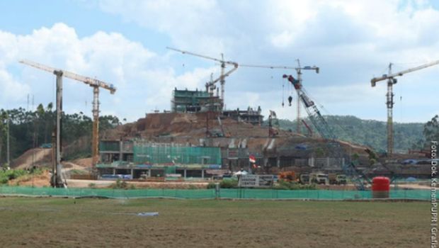 Penampakan terkini di proyek IKN. (Dok.Kementerian PUPR)
