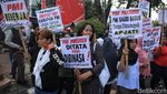 Aksi Massa Tuntut Penempatan Pekerja Migran di Arab Saudi Dibuka Lagi