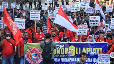Aksi Massa Tuntut Penempatan Pekerja Migran di Arab Saudi Dibuka Lagi